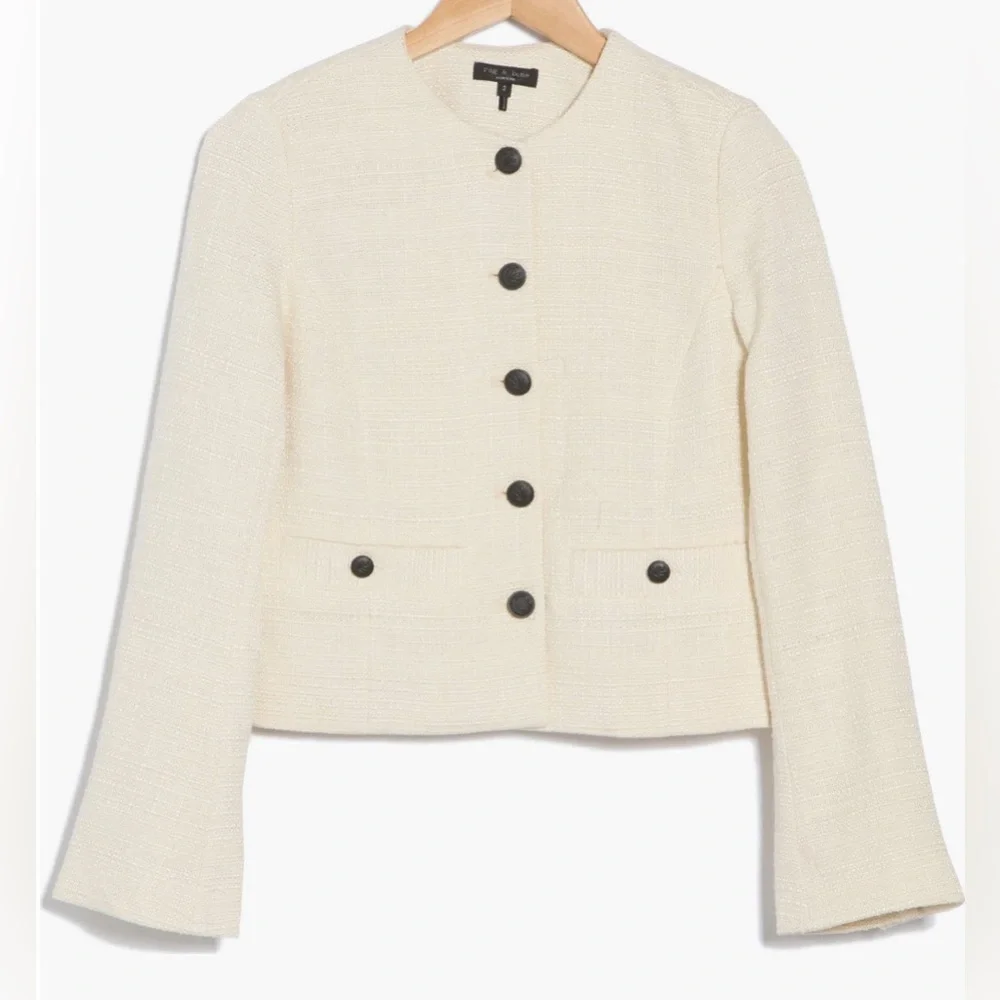 rag & bone AMAYA BLAZER Crop Jacket size 8
Color Ivory - Picture 2 of 10